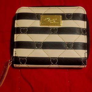 Luv Betsey by Betsey Johnson Black & White Striped Wallet